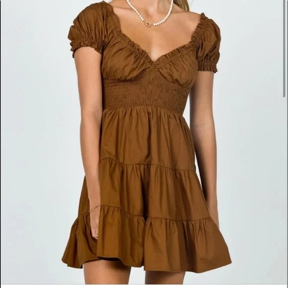 open lace back dress Danny Mini Dress Yellow Floral main image 0